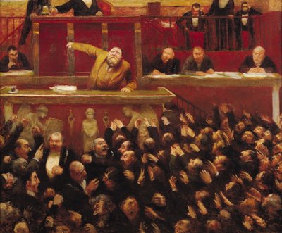 Jean Jaures Speaking at the Tribune of the Chamber of Deputies, 1903 by Jean Veber